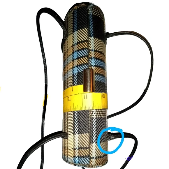 Rare Vintage Minaudière Snap Close Hard Body Bag: Blue, Black, Gold, Tan Plaid - Picture 5 of 12